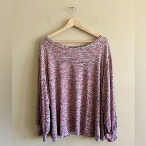 Lee | Pink and Gray Knit Top, Size 3X